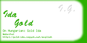 ida gold business card